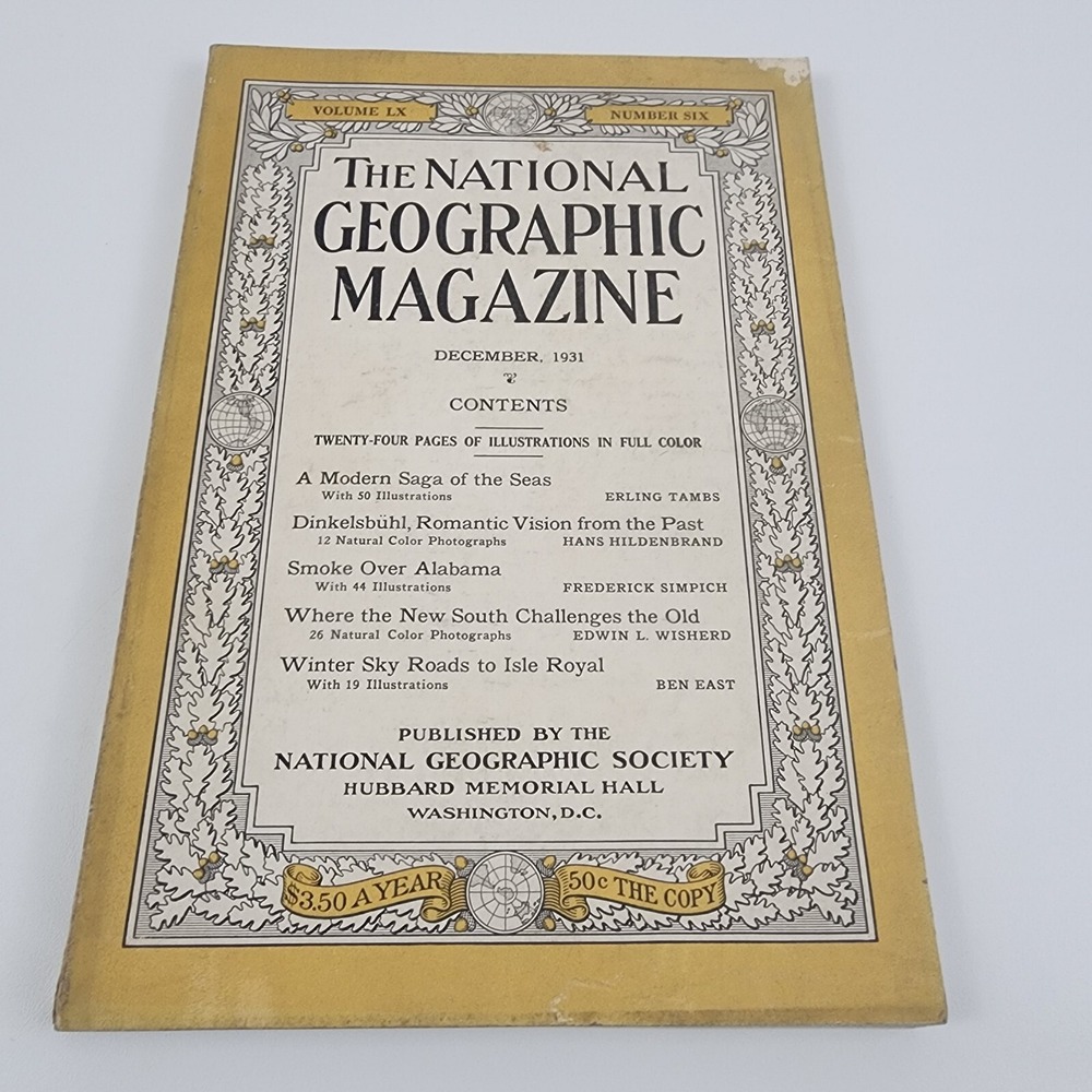 National Geographic Magazine December 1931 No Insert
